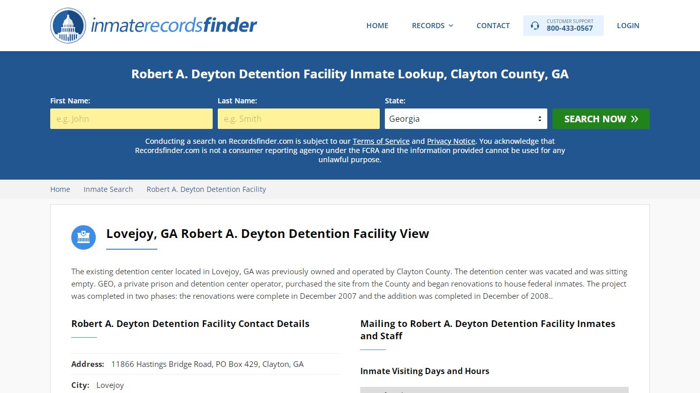 Robert A. Deyton Detention Facility Roster & Inmate Search ...